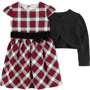 Toddlers and Baby Girls' 2-Piece Special Occasion Dress and Cardigan Set